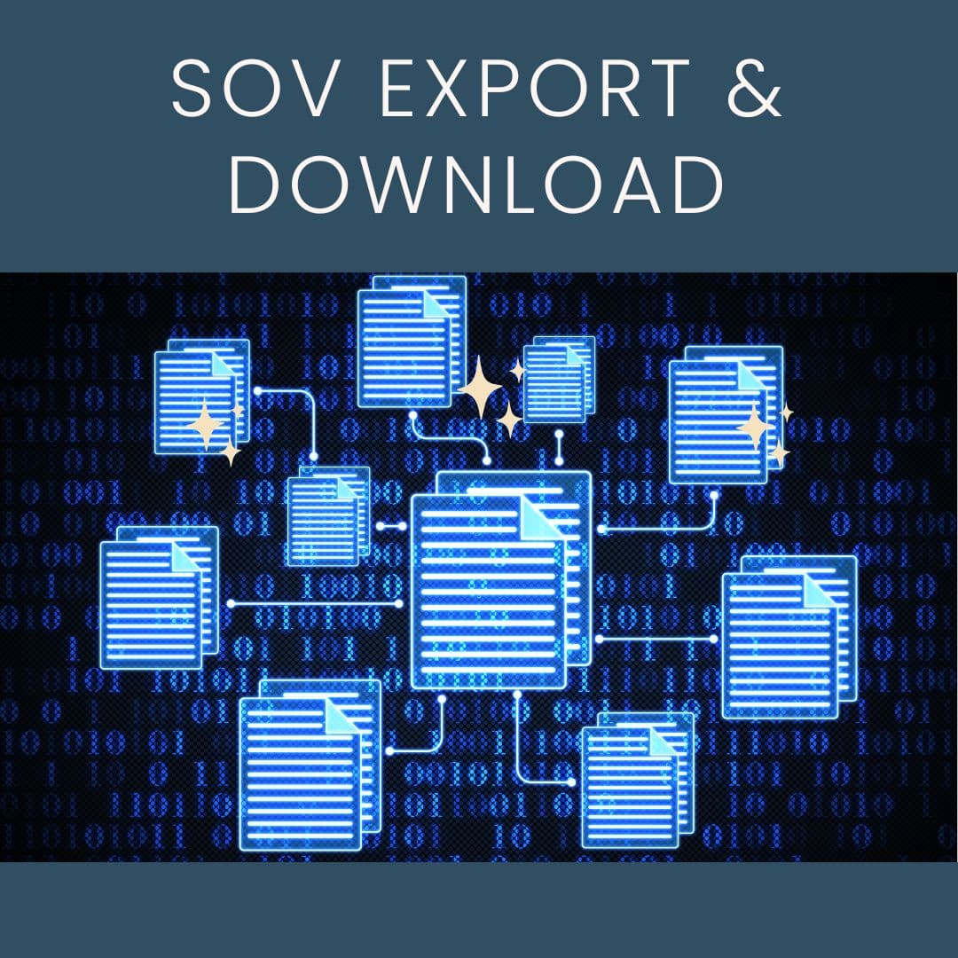 SOV Export and Download - Professional PDF summaries and Excel files